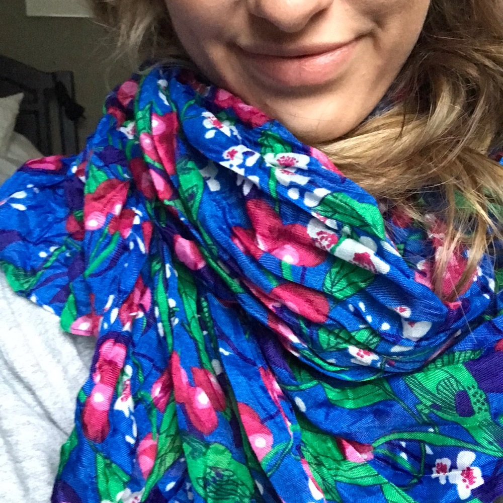 H&M Fun Floral Scarf with Cherries